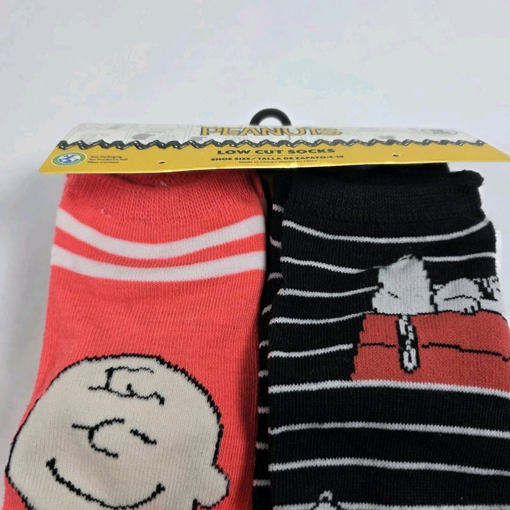 PEANUTS Women's 10 Pair Pack Low Cut Socks Shoe Size 4-10 New Snoopy - Picture 3 of 10